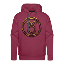 Load image into Gallery viewer, Taurus 3D Gold Men’s Premium Hoodie - burgundy
