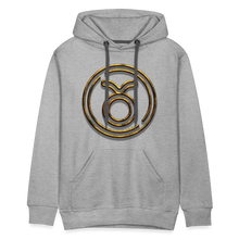 Load image into Gallery viewer, Taurus 3D Gold Men’s Premium Hoodie - heather grey