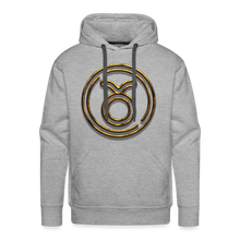 Load image into Gallery viewer, Taurus 3D Gold Men’s Premium Hoodie - heather grey