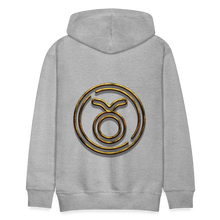 Load image into Gallery viewer, Taurus 3D Gold Men’s Premium Hoodie - heather grey