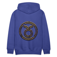 Load image into Gallery viewer, Taurus 3D Gold Men’s Premium Hoodie - royal blue