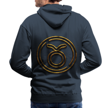 Load image into Gallery viewer, Taurus 3D Gold Men’s Premium Hoodie - navy