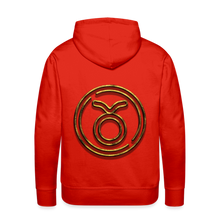 Load image into Gallery viewer, Taurus 3D Gold Men’s Premium Hoodie - red