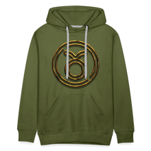 Load image into Gallery viewer, Taurus 3D Gold Men’s Premium Hoodie - olive green