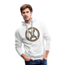 Load image into Gallery viewer, Gemini 3D Gold Men’s Premium Hoodie - white