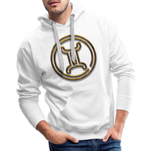 Load image into Gallery viewer, Gemini 3D Gold Men’s Premium Hoodie - white
