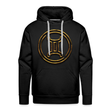 Load image into Gallery viewer, Gemini 3D Gold Men’s Premium Hoodie - black