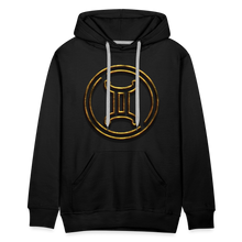 Load image into Gallery viewer, Gemini 3D Gold Men’s Premium Hoodie - black