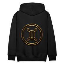 Load image into Gallery viewer, Gemini 3D Gold Men’s Premium Hoodie - black