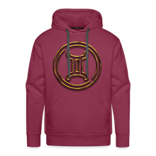 Load image into Gallery viewer, Gemini 3D Gold Men’s Premium Hoodie - burgundy