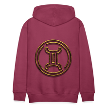 Load image into Gallery viewer, Gemini 3D Gold Men’s Premium Hoodie - burgundy