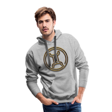 Load image into Gallery viewer, Gemini 3D Gold Men’s Premium Hoodie - heather grey