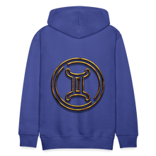 Load image into Gallery viewer, Gemini 3D Gold Men’s Premium Hoodie - royal blue