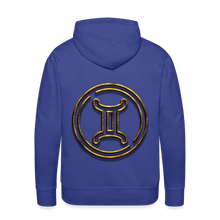 Load image into Gallery viewer, Gemini 3D Gold Men’s Premium Hoodie - royal blue