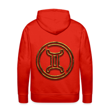 Load image into Gallery viewer, Gemini 3D Gold Men’s Premium Hoodie - red