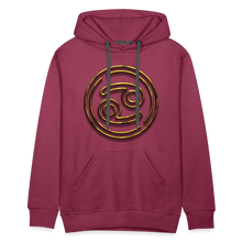 Load image into Gallery viewer, Cancer 3D Gold Men’s Premium Hoodie - burgundy