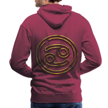 Load image into Gallery viewer, Cancer 3D Gold Men’s Premium Hoodie - burgundy