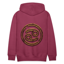 Load image into Gallery viewer, Cancer 3D Gold Men’s Premium Hoodie - burgundy