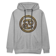 Load image into Gallery viewer, Cancer 3D Gold Men’s Premium Hoodie - heather grey