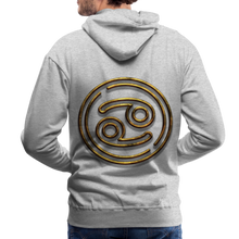 Load image into Gallery viewer, Cancer 3D Gold Men’s Premium Hoodie - heather grey