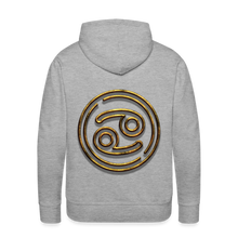 Load image into Gallery viewer, Cancer 3D Gold Men’s Premium Hoodie - heather grey