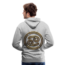 Load image into Gallery viewer, Cancer 3D Gold Men’s Premium Hoodie - heather grey