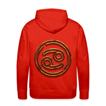 Load image into Gallery viewer, Cancer 3D Gold Men’s Premium Hoodie - red