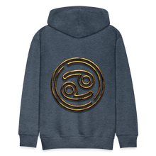 Load image into Gallery viewer, Cancer 3D Gold Men’s Premium Hoodie - heather denim