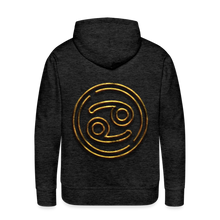 Load image into Gallery viewer, Cancer 3D Gold Men’s Premium Hoodie - charcoal grey