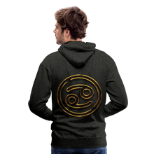 Load image into Gallery viewer, Cancer 3D Gold Men’s Premium Hoodie - charcoal grey