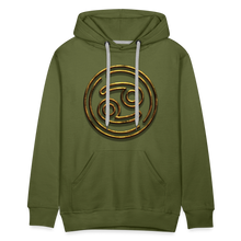 Load image into Gallery viewer, Cancer 3D Gold Men’s Premium Hoodie - olive green
