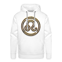 Load image into Gallery viewer, Leo 3D Gold Men’s Premium Hoodie - white