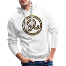 Load image into Gallery viewer, Leo 3D Gold Men’s Premium Hoodie - white