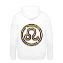 Load image into Gallery viewer, Leo 3D Gold Men’s Premium Hoodie - white