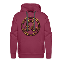 Load image into Gallery viewer, Leo 3D Gold Men’s Premium Hoodie - burgundy