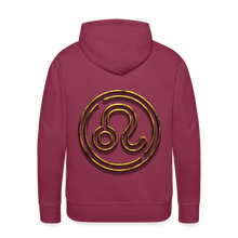 Load image into Gallery viewer, Leo 3D Gold Men’s Premium Hoodie - burgundy
