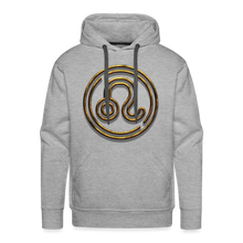 Load image into Gallery viewer, Leo 3D Gold Men’s Premium Hoodie - heather grey