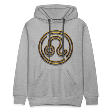 Load image into Gallery viewer, Leo 3D Gold Men’s Premium Hoodie - heather grey