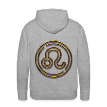 Load image into Gallery viewer, Leo 3D Gold Men’s Premium Hoodie - heather grey