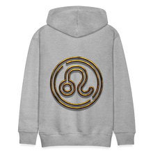 Load image into Gallery viewer, Leo 3D Gold Men’s Premium Hoodie - heather grey