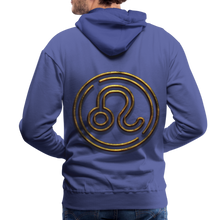 Load image into Gallery viewer, Leo 3D Gold Men’s Premium Hoodie - royal blue