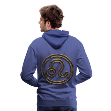 Load image into Gallery viewer, Leo 3D Gold Men’s Premium Hoodie - royal blue