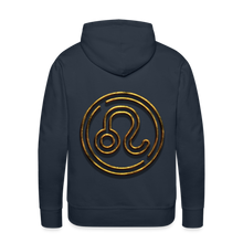 Load image into Gallery viewer, Leo 3D Gold Men’s Premium Hoodie - navy