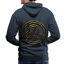 Load image into Gallery viewer, Leo 3D Gold Men’s Premium Hoodie - navy