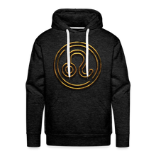 Load image into Gallery viewer, Leo 3D Gold Men’s Premium Hoodie - charcoal grey