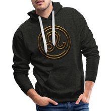 Load image into Gallery viewer, Leo 3D Gold Men’s Premium Hoodie - charcoal grey