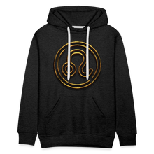 Load image into Gallery viewer, Leo 3D Gold Men’s Premium Hoodie - charcoal grey