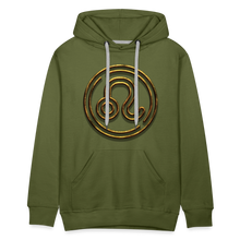 Load image into Gallery viewer, Leo 3D Gold Men’s Premium Hoodie - olive green