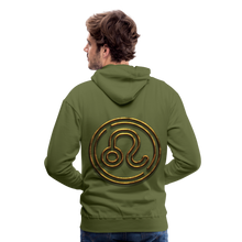 Load image into Gallery viewer, Leo 3D Gold Men’s Premium Hoodie - olive green