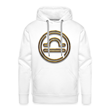 Load image into Gallery viewer, Libra 3D Gold Men’s Premium Hoodie - white